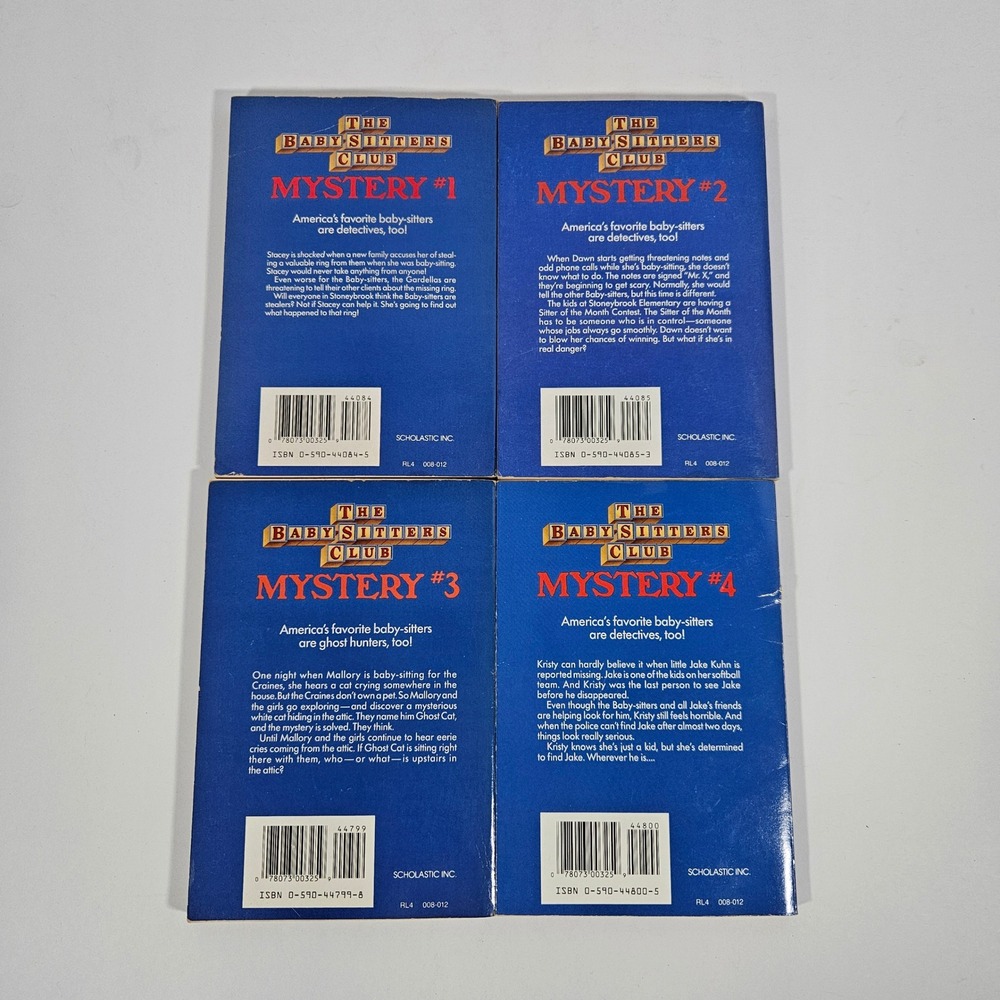 The Baby-Sitters Club Mystery Books 1-4 Lot Ann M Martin Vintage Paperbacks - Picture 10 of 11